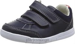 Clarks barn blå marine skinn marine skinn clarks emery sky t lave sneakers barn 8N86P2272 blått marine skinn marine skinn