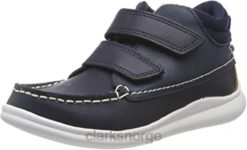 Clarks barn blå marine skinn marine skinn guttesky air k hi-top joggesko barn clarks 8N86P1908 blått marine skinn marine skinn