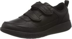 Clarks barn black clarks scape flare y uniform kjole sko barn 8N86P2728 svart skinn svart skinn