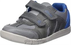 Clarks barn boy's rex play k sneaker grå blå clarks 8N86P1278 grå blå