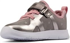 Clarks barn clarks ath flux tekstilsko for småbarn i tinn 8N86P536