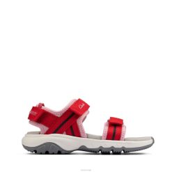 Clarks barn clarks expo sea k rød syntetisk 8N86P3810 rød syntetisk