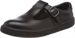 Clarks barn clarks girl's street sveve k ballettleiligheter svart 8N86P498 Svart lær