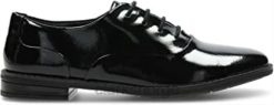 Clarks barn Clarks jenter snører opp brogue skolesko tegnet stjerne svart lakk 8N86P2176