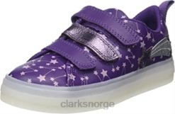 Clarks barn clarks lilla jente flare fly k sneaker 8N86P1105 lilla