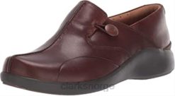 Clarks barn Clarks mørk brunt skinn jente unloop 2 walk loafer 8N86P2809 mørkt brunt skinn