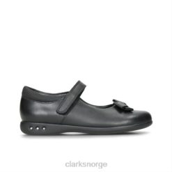 Clarks barn clarks sort skinn prime skip inf g passform 8N86P4633 Svart lær