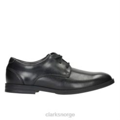 Clarks barn clarks sort skinn rufus kant bl e passform 8N86P4929 Svart lær