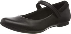 Clarks barn clarks svart jentes scala dawn y ballettleiligheter 8N86P2681 Svart lær
