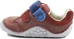 Clarks barn clarks ti ny zakk brunt lær pre-walker sko for barn 8N86P153