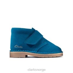 Clarks barn desert boot2 fst g fit clarks blå semsket skinn 8N86P4797 blå semsket skinn