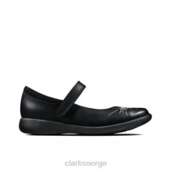 Clarks barn etch spark jnr g fit clarks sort skinn 8N86P4629 Svart lær