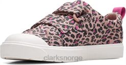 Clarks barn girl's city bright k sneaker rosa combi clarks 8N86P1758 rosa kombi