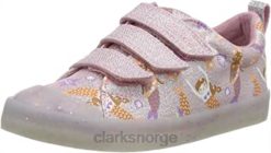 Clarks barn girl's foxing print sneaker rosa canvas clarks 8N86P1870