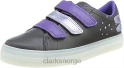 Clarks barn jente flare fly k sneaker clarks svart kombinasjon 8N86P2165 svart kombinasjon