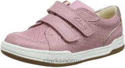 Clarks barn jentes fawn solo k sneaker lys rosa skinn clarks 8N86P1702 lys rosa skinn