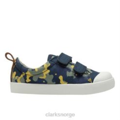 Clarks barn marine camo halcy høy fst g passform clarks 8N86P4820 marine camo