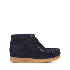 Clarks barn marine semsket clarks wallabee støvel marine semsket skinn 8N86P5795 marineblå semsket skinn