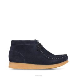 Clarks barn marineblå semsket clarks wallabee støvel 8N86P6880 marineblå semsket skinn