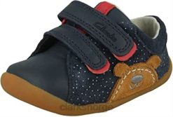 Clarks barn marineblå semsket skinn clarks baby boys roamer bear t joggesko barn 8N86P1512 marineblå semsket skinn
