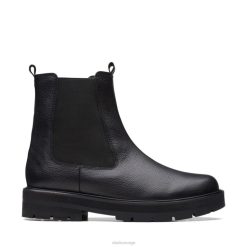 Clarks barn praha hav ungdom svart skinn svart skinn clarks 8N86P5734 Svart lær