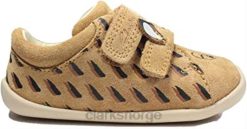 Clarks barn roamer hjort disney bambi toddler tan semsket skinn pre walker sko til barn clarks 8N86P2742
