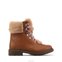 Clarks barn tan leather clarks astrol hiker pjokk tan leather 8N86P5800 brunt skinn