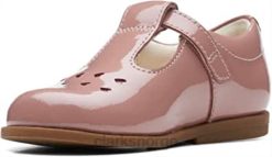 Clarks barn tegnet leke småbarn skinnsko rosa clarks 8N86P76
