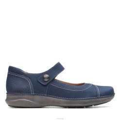Clarks kvinner appley walk clarks marineblå nubuck 8N86P3287 marineblå nubuck
