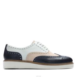 Clarks kvinner baille brogue clarks marine 8N86P3335 marinen