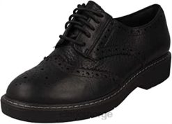 Clarks kvinner black clarks kvinners witcombe dawn oxfords 8N86P1384 svart