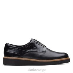 Clarks kvinner black combi clarks glitrende derby 8N86P3867 svart kombi