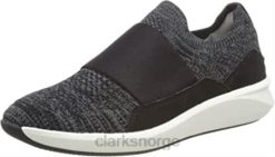 Clarks kvinner black knit clarks un rio strikk muldyr for kvinner 8N86P1083 svart strikk