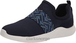 Clarks kvinner blue clarks nova way sneaker for kvinner 8N86P1952 blå