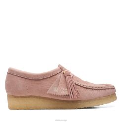 Clarks kvinner blush rosa skinn clarks wallabee blush rosa skinn 8N86P5152 blush rosa skinn