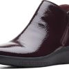 Clarks kvinner burgunder patent clarks kayleigh mid ankelstøvlett for kvinner 8N86P768