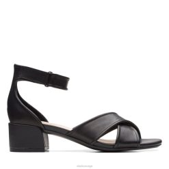 Clarks kvinner caroleigh rise clarks svart skinn 8N86P3239 Svart lær