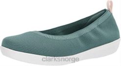 Clarks kvinner clarks blå grå kvinners ayla paige ballett flat 8N86P1145 blågrå