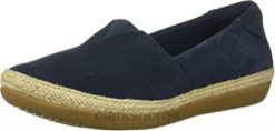 Clarks kvinner clarks dame danelly sky loafer marine semsket skinn 8N86P1930 marineblå semsket skinn