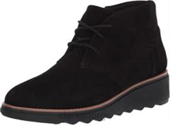 Clarks kvinner clarks dame sharon hop ankelstøvlett svart semsket skinn 8N86P690 svart semsket skinn