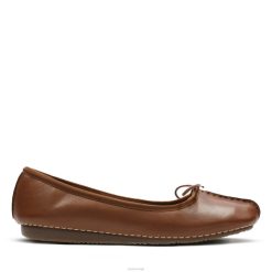 Clarks kvinner clarks freckle is mørkt brunt skinn 8N86P3034 mørkt brunt skinn