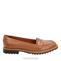 Clarks kvinner clarks griff milly tan skinn 8N86P3874 brunt skinn