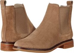 Clarks kvinner clarks kvinners clarkdale arlo chelsea boots tan croc 8N86P2610 solbrun krokodille
