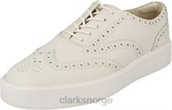 Clarks kvinner clarks kvinners helt brogue hvit hvitt skinn hvitt skinn 8N86P570 hvitt skinn