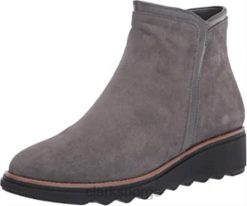 Clarks kvinner clarks kvinners sharon heights motestøvel grå semsket skinn 8N86P2498 grå semsket skinn