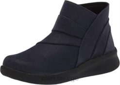 Clarks kvinner clarks kvinners sillian 20 rise ankelstøvel marine syntetisk 8N86P394 marine syntetisk