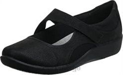 Clarks kvinner clarks kvinners sillian bella mary jane flat black 8N86P1218 svart