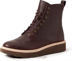 Clarks kvinner clarks kvinners spor furu slouch boots brunt burgunder skinn burgunder skinn 8N86P1186 brunt burgunder burgunder burgunder skinn