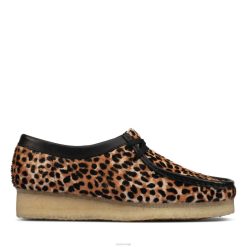 Clarks kvinner clarks leopardprint wallabee 8N86P3209 Leopard mønster