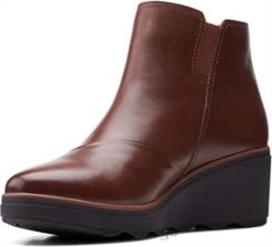 Clarks kvinner clarks mahoga ny skinn dame mazy eastham støvler svart patent 8N86P1201 mahogni skinn